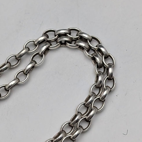 1977年 英国 純銀製 ジュビリーインゴットペンダント&純銀製チェーン 計43g  CJ